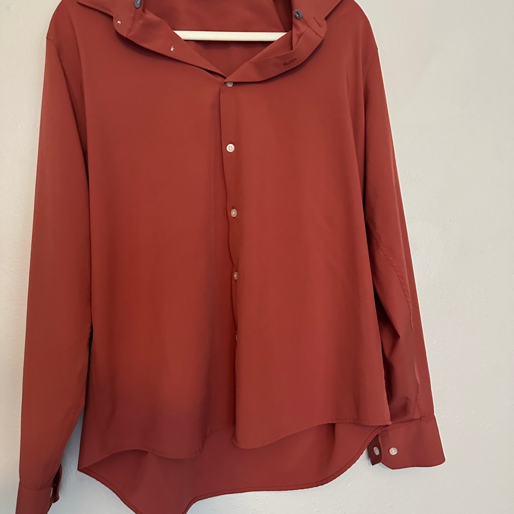 Rust Murano Button-Up